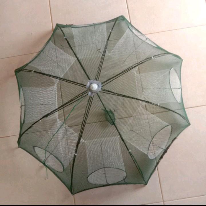 Bubu lubang 8/bubu jaring ikan/perangkap ikan/bubu jaring hexagonal/bubu payung/jebakan ikan udang, wader, jaer, belut, lele/bubu payung ikan/bubu 8 0