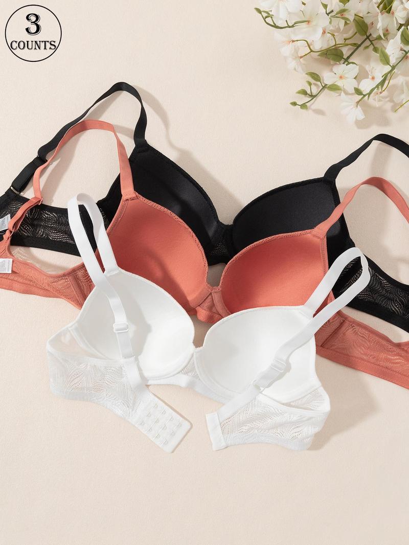 Product Introduction of Women's Solid Color Push Up Bra, Comfortable Breathable Underwire Bra, Softness Lingerie for All Seasons 4