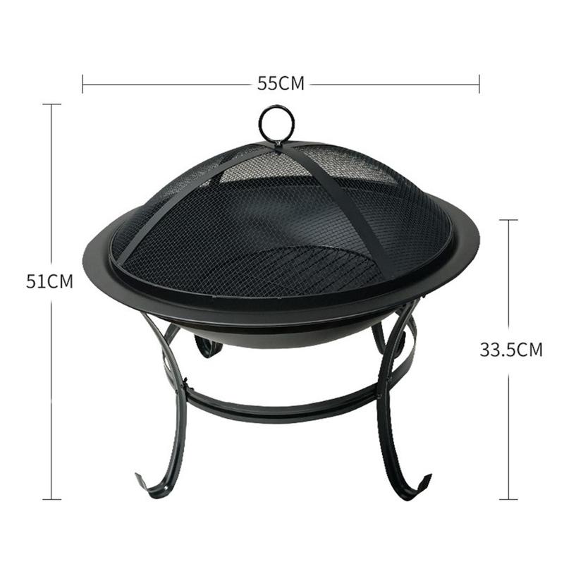 Product Introduction of Fire Bowl Metal Grate Wood Burning Firepit for Garden Outside Beach 0