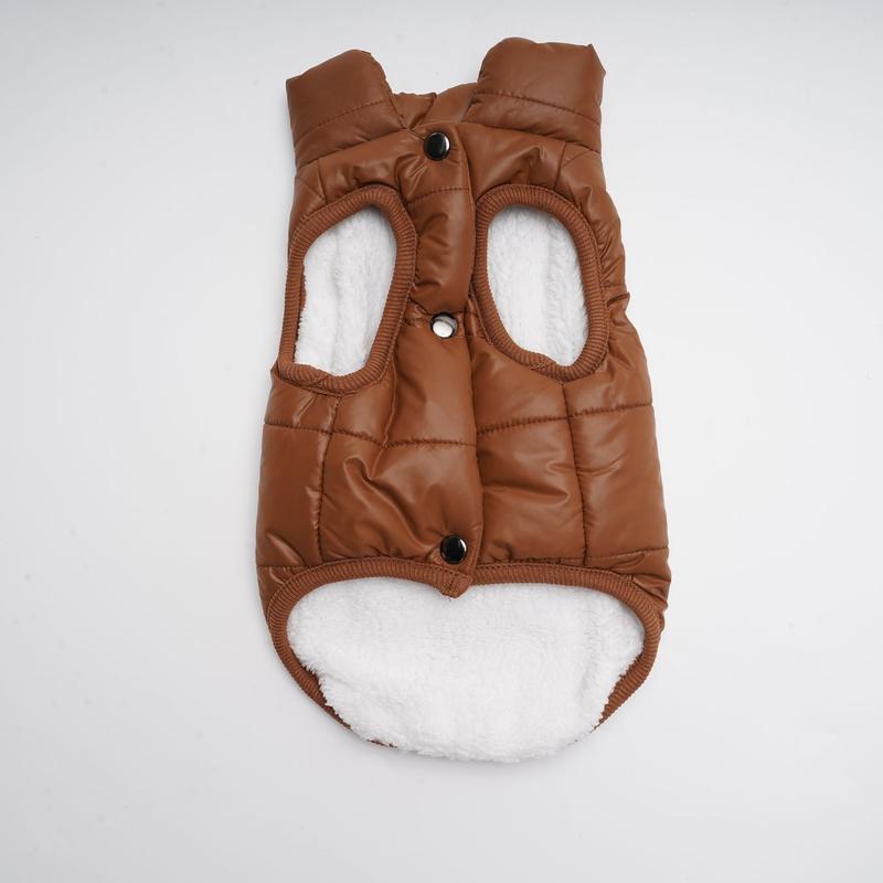 Product Introduction of Solid Color Pet Coat, Warm Comfortable Dog Button Front Jacket, Pet Clothes for Small Dogs, Dog & Cat Clothing Supplies 8