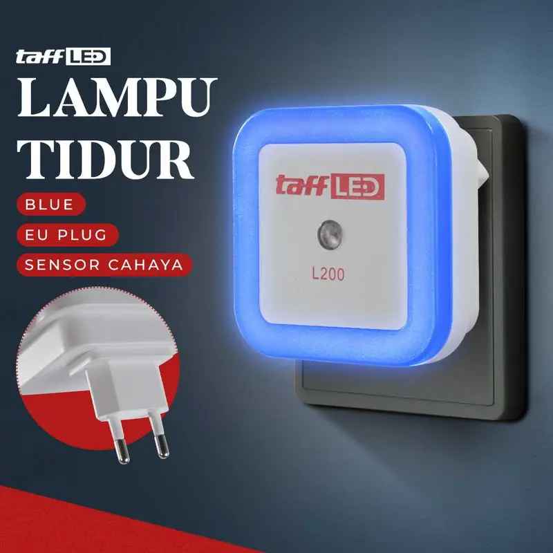 Lampu Tidur LED EU Plug Sensor Cahaya Cool White 250V 0.5W - L200 7