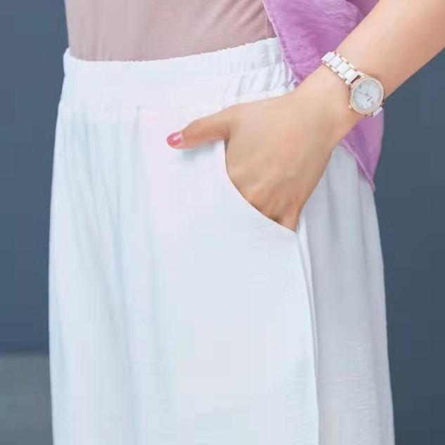 Quần Trung Niên Nữ Ống Suông Lưng Thun Tôn Dáng, Quần Dài Nữ Bigsize 5
