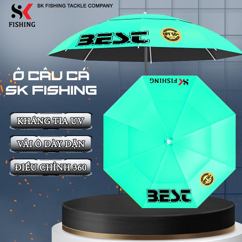  Ô Câu Cá Ô Dù BEST SK FISHING Màu Xanh Che nắng mưa hiệu quả 