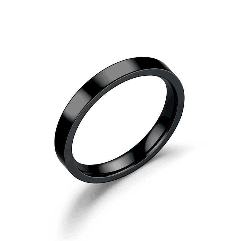 Cincin Titanium Hitam / Cincin Titanium Hitam Polos stainless aksesoris Jewellery Rings