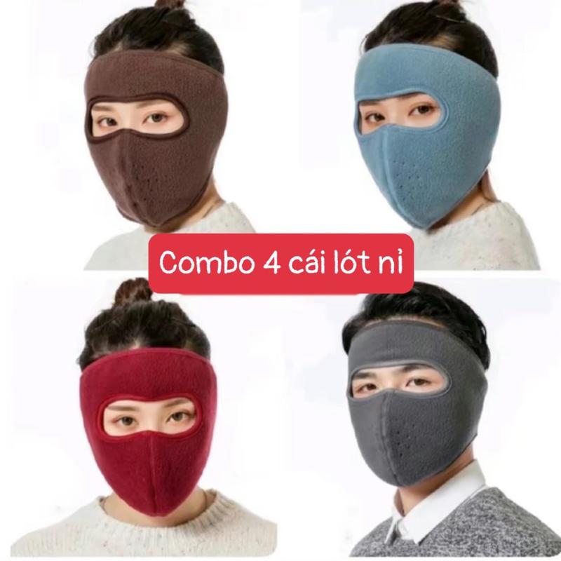 Combo 4 chiếc Khẩu Trang Chống Nắng Che Hết Gò Má ( mix đủ màu) Phụ Kiện khẩutrang chốnguv