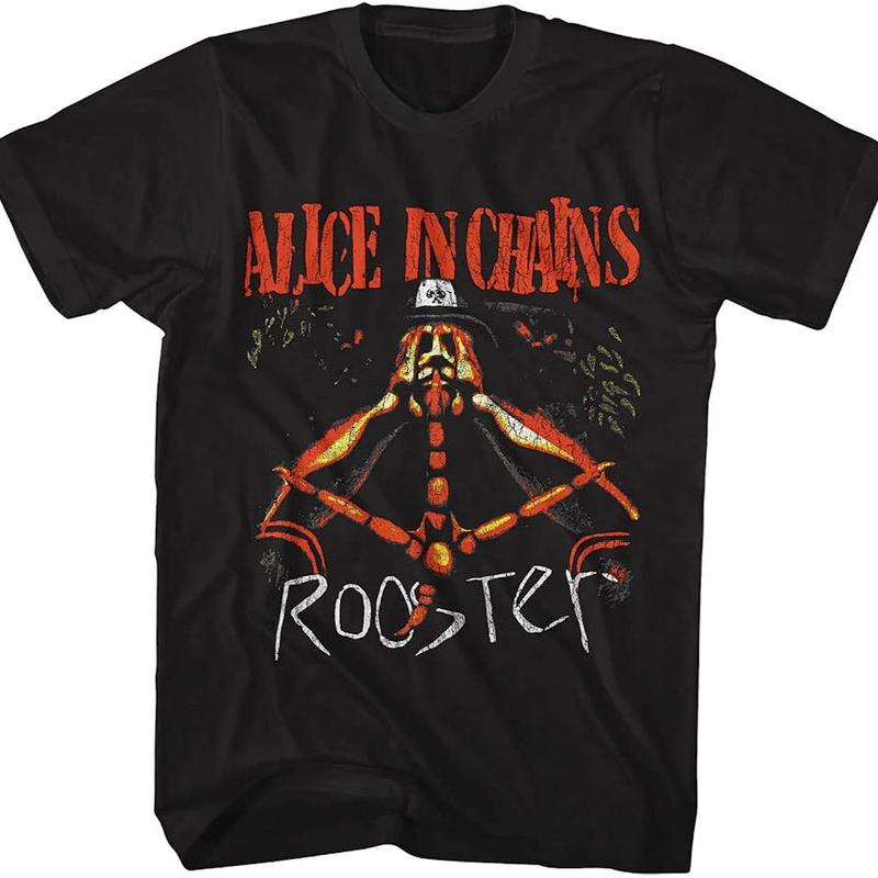 Áo Thun Nam ngắn Tay, Album Bụi Bẩn Màu Đen Alice Chain Rooster, Phong Cách Nhạc Thập Niên 90, Được Bán Bởi Alice Chain 1