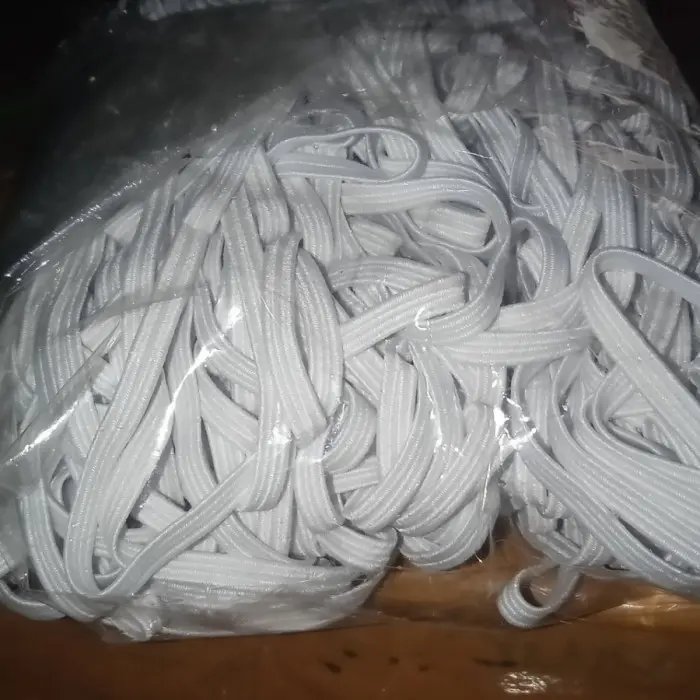 tali karet ( kolor ) elastis 6mm putih terlaris termurah 4meter bagus