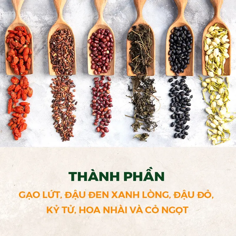 Trà Gạo Lứt và  Trà Hoa Cúc Quê Việt thanh lọc Gan, giải độc cơ thể, nguyên liệu tự nhiên an toàn.  Nước Trà Tea 1