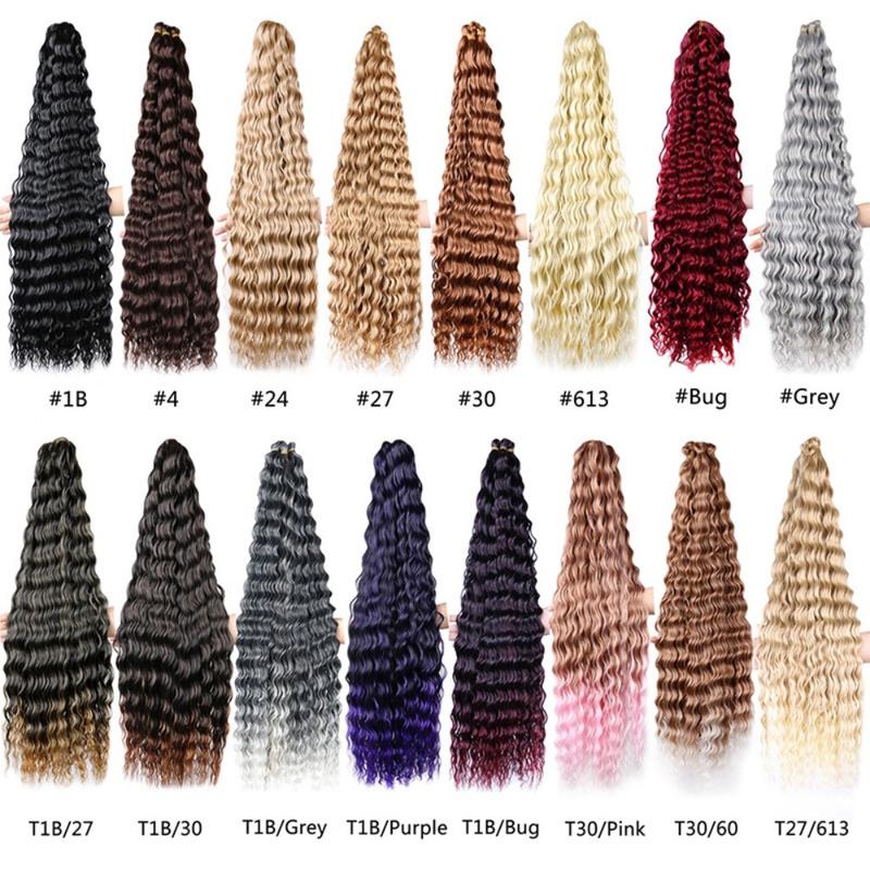 DIY Freetress Deep Twist Crochet Hair Ombre Afro Curls Synthetic Crochet Hair Natural Long Crochet Braiding Hair Extensions African 3
