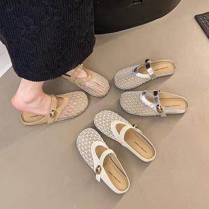 Giày Nữ, Phong Cách Pháp, Đế Mềm, Lưới Thoáng Khí, Xu Hướng 2025