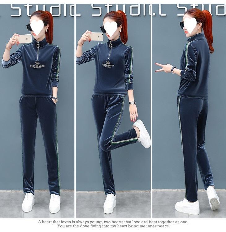 Product Introduction of Bộ Đồ Nhung Vàng, Thời Trang Nữ, Cổ Chân Đế, Bộ Đồ Thể Thao Thường Ngày Áo Len, Bộ Hai Mảnh, Phong Cách Âu Mỹ Thích Hợp Cho Mùa Xuân Và Mùa Thu, Thiết Kế Mới Cho Năm 2024 21