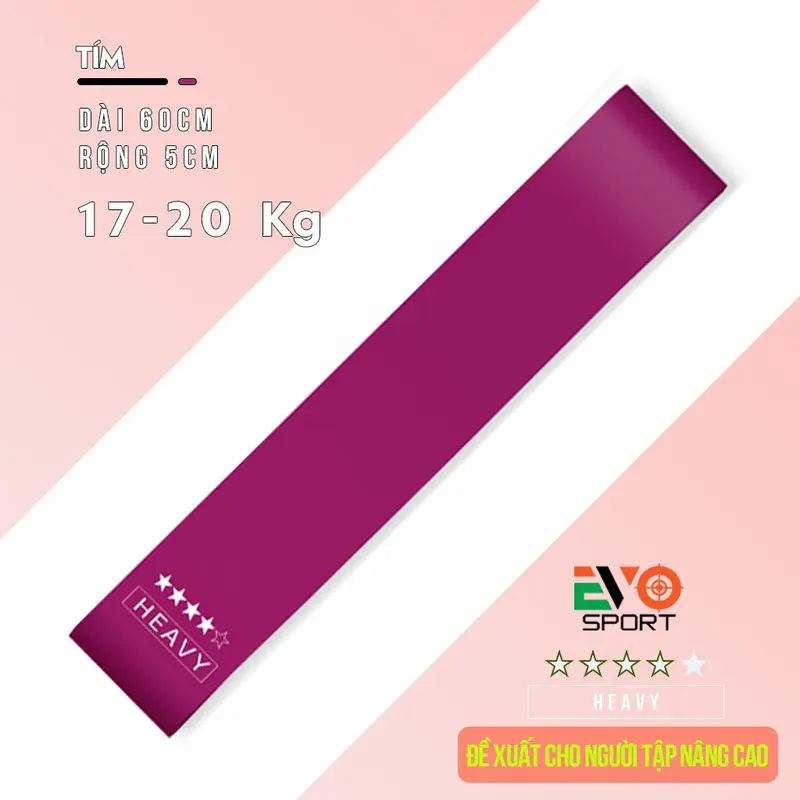 Bộ 5 Dây Kháng Lực Mini Band Cao Su Dây Đàn Hồi Dây Tập Gym Chân Mông Toàn Thân Tặng Kèm Túi Đựng Kute 7