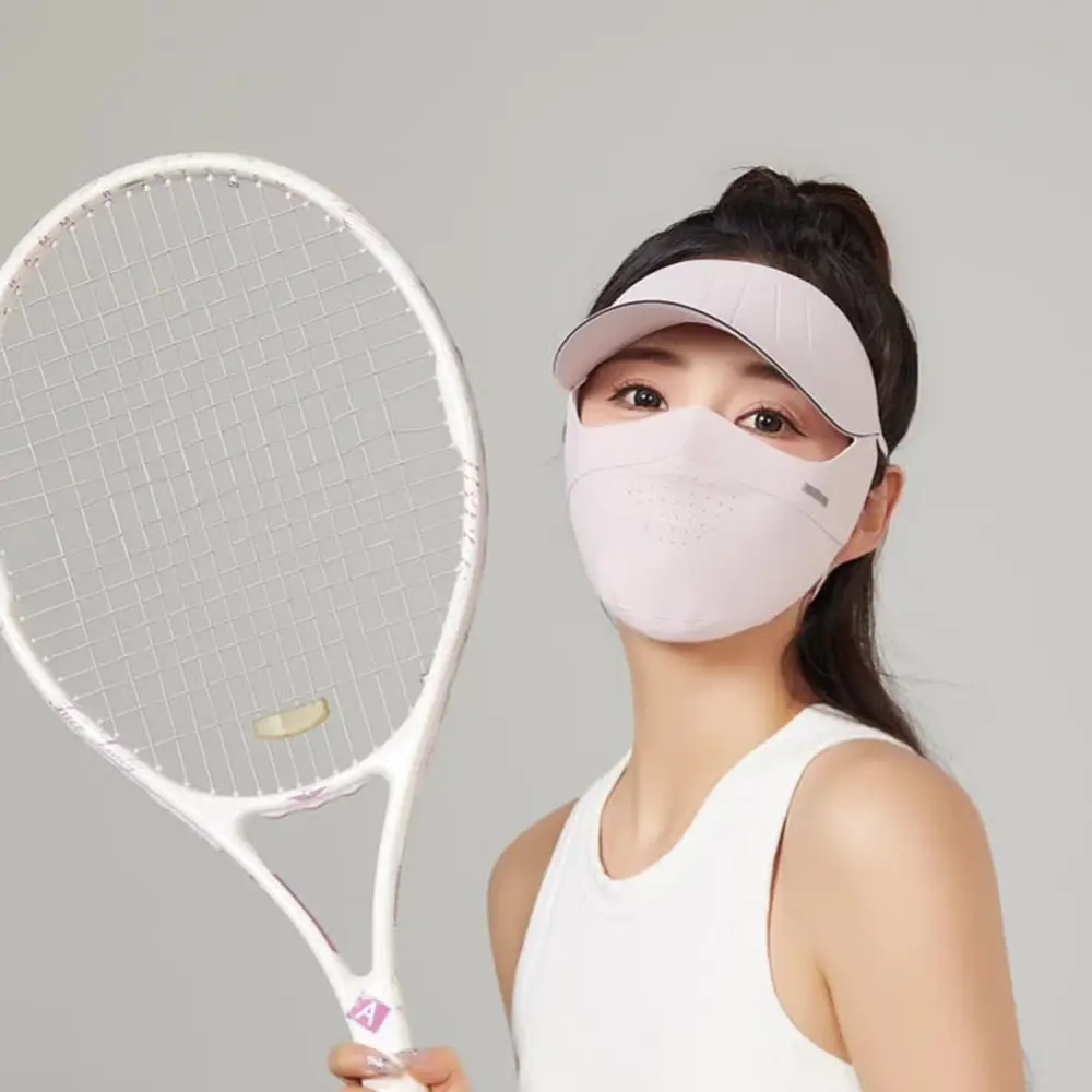 Face Scarves UV Resistant Hat Face Sunscreen Mask Breathable Sunscreen Ice Silk Face Mask Eye Protection Seamless Summer Face Cover Hiking