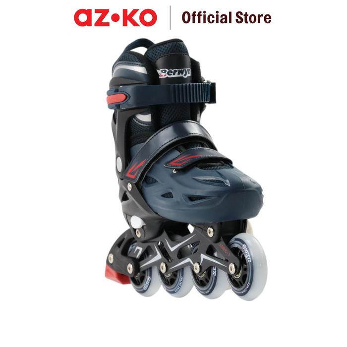Gambar BERWYN UKURAN S SEPATU RODA INLINE SKATE - BIRU NAVY/MERAH dari AZKO ID Kota Administrasi Jakarta Barat Tokopedia