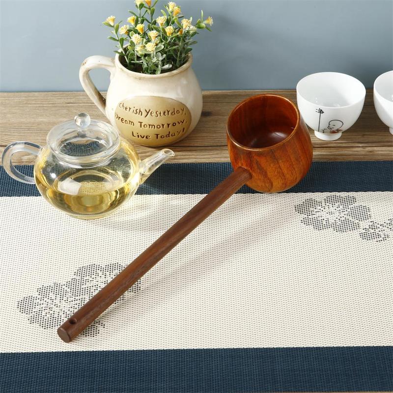 Product Introduction of Wooden Bath Spoon, 1 Count Long Handle Wooden Kitchen Spoon, Household Spoon, Kitchen Utensils, Home Accessories 4