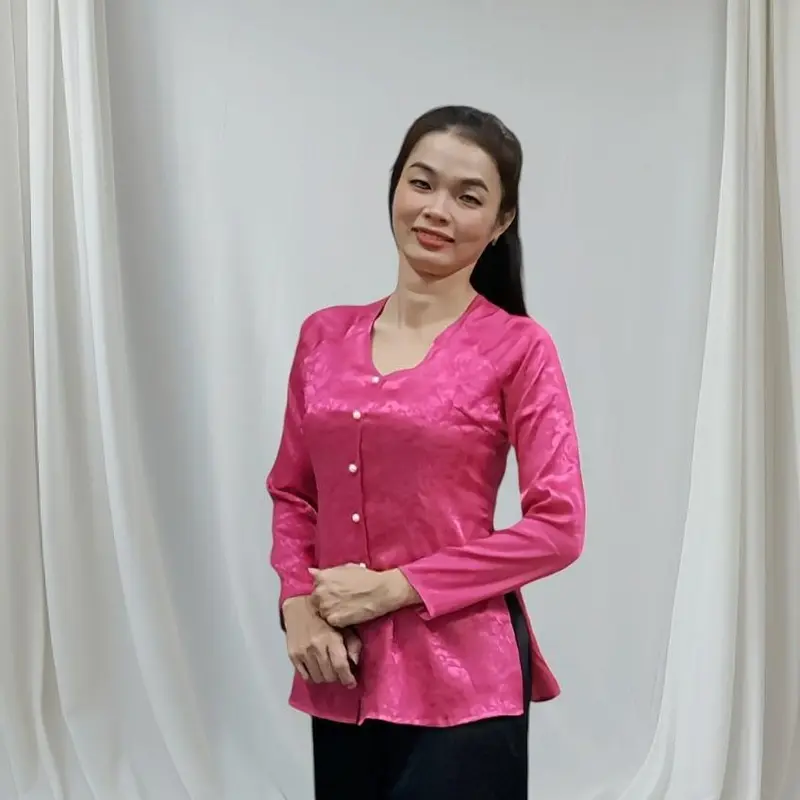 SÉT ÁO LẺ, QUẦN LẺ   BÀ BA CỔ TIM TRUYỀN THỐNG , ÁO VẢI GẤM 2 DA, DUYÊN DÁNG LỊCH LÃM,  PHONG CÁCH HIỆN ĐẠI , TRẺ CHUNG, DỄ THƯƠNG,MẪU MỚI NHẤT ,GIÁ RẺ Nữ Women 7