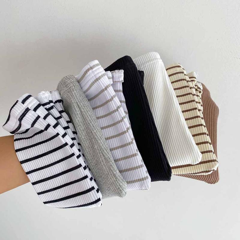Product Introduction of Children's base pants for autumn and winter, Korean style, with fleece, long pants for boys and girls, 0-2 years old, striped, ins 5