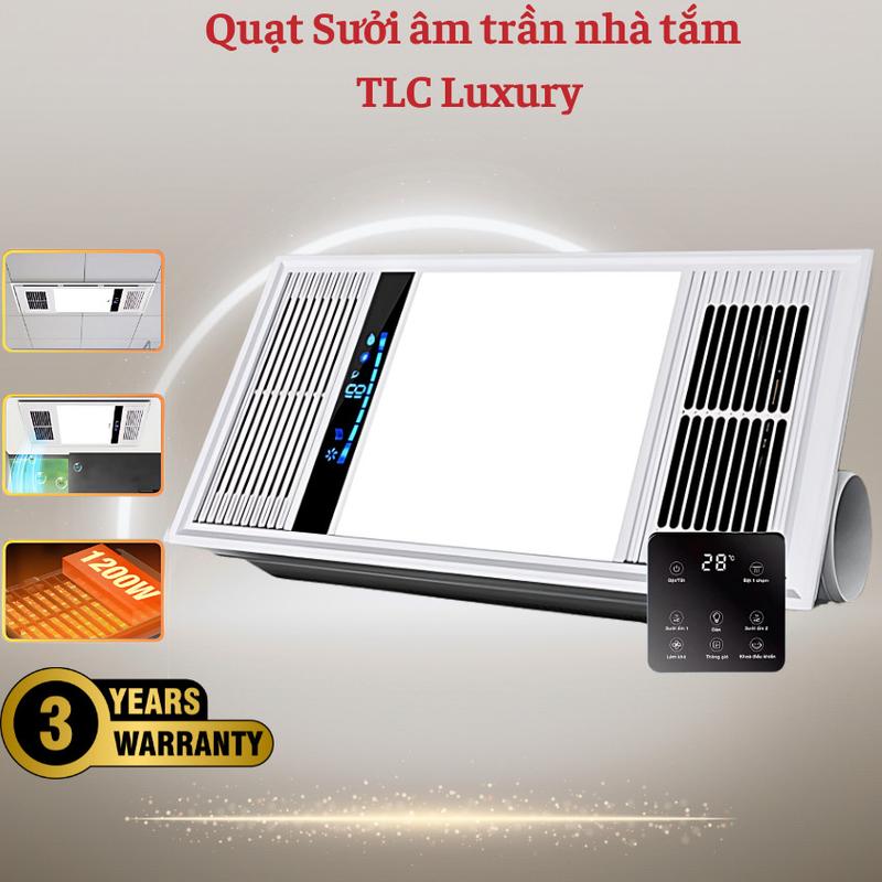  Quạt Sưởi Âm Trần Phòng Tắm TLC Luxury Đa Chức Năng 4in1 Công Suất Lớn Có Điều Khiển Từ Xa 
