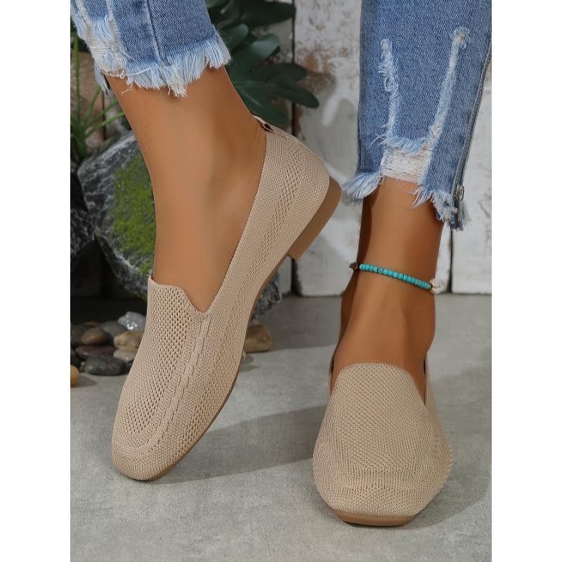 Product Introduction of Women's flat shoes with one strap, breathable square head large size wide foot shoes, casual and light walking shoes for all seasons 43