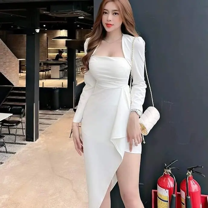 Đầm body đi tiệc chất umi cao cấp freesize có đệm vòng 1 KimHoa77 lần 2