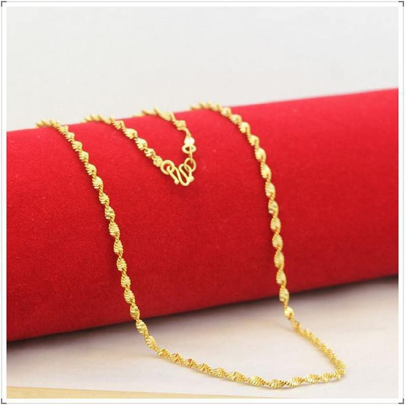 Vòng Cổ, Mạ Vàng Đồng Thau, Dây Chuyền Sóng Nước, Dây Chuyền Vàng Việt Nam, Dây Chuyền Xương Đòn, Thời Trang, Nữ Thần Rung Lắc Lư, Cung Cấp Trực Tiếp Cửa Hàng Vàng 2