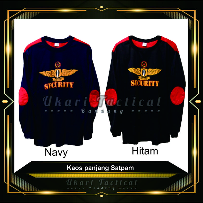 Kaos satpam security petugas keamanan lengan panjang dan pendek model terbaru lengan busa 2