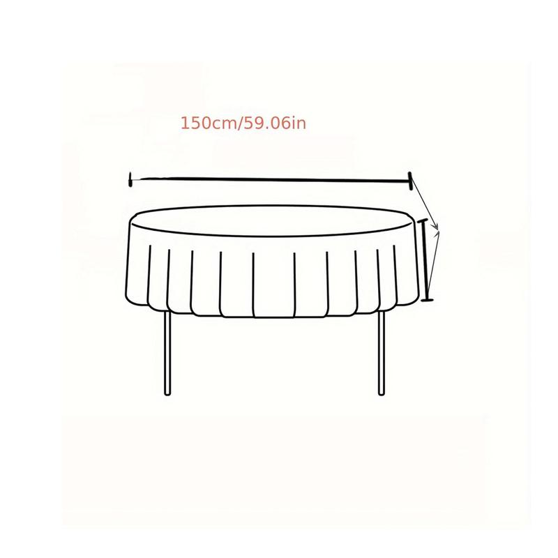 Solid Color Round Tablecloth, Waterproof & Stain-proof Tablecloth, Durable Tablecloth for Dining Room, Party & Wedding 7