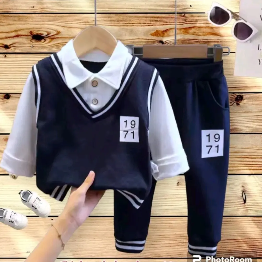SETELAN BAJU KOREA ANAK LAKI-LAKI MODEL TERBARU// PAKAIN BAJU ROMPI  KOREA PANJANG ANAK USIA 1 -5 TAHUN