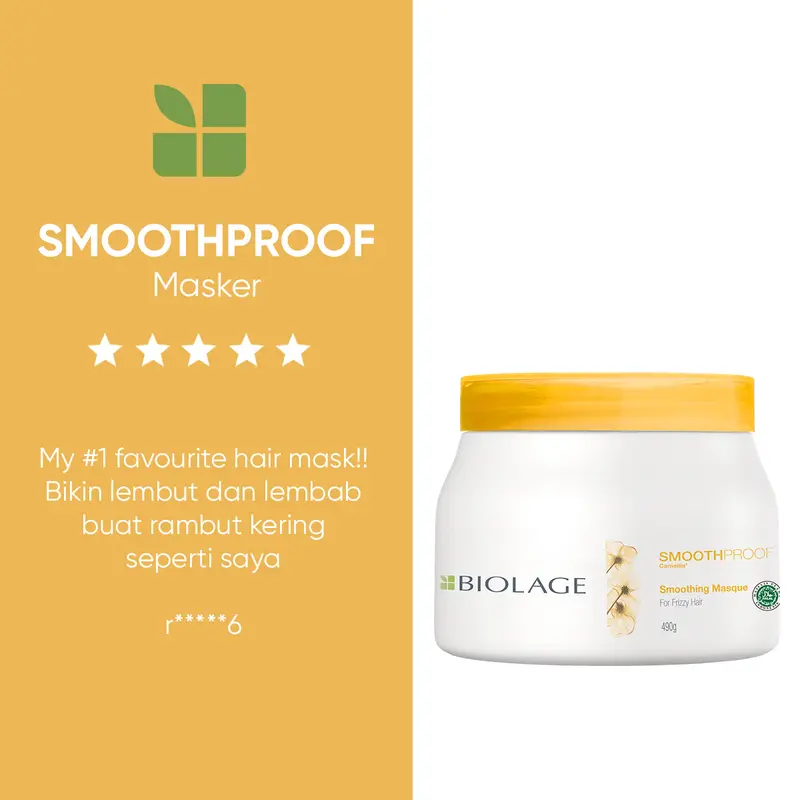 Biolage Smoothproof Mask 500 ml - Masker Professional Perawatan Rambut Megar 2