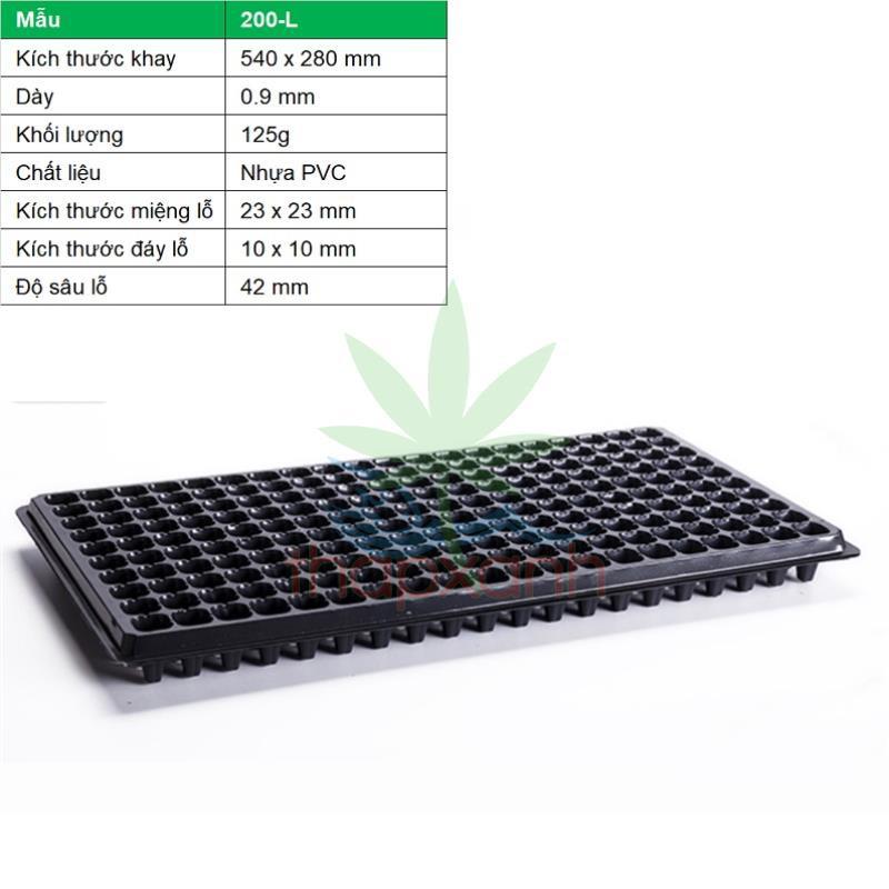 Bộ 5 Khay nhựa ươm cây 200 lỗ, Vỉ ươm hạt giống, Khay nhựa PVC - TikTok ...
