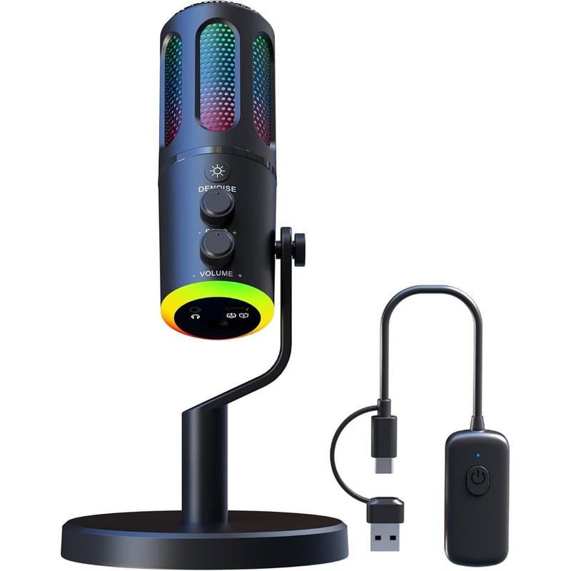 Wireless USB Microphone for iPhone PC Laptop - Desktop Studio Mic with Volume…