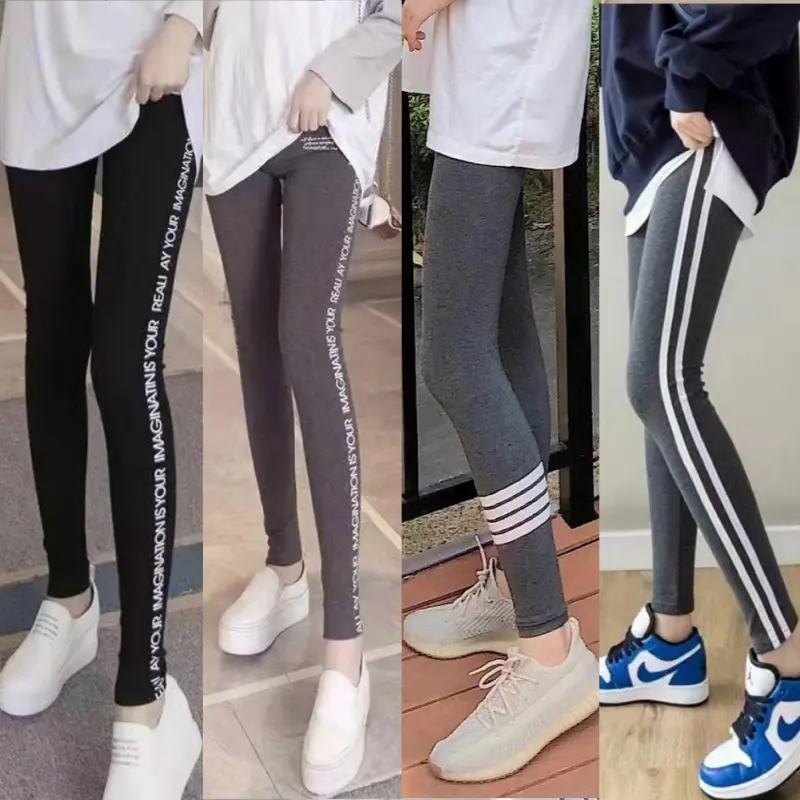 Legging Wanita Populer Baru 2023 Legging Berkualitas Tinggi Celana Pinggang Tinggi Elastis Tinggi Celana Legging Kecil Celana Elastis Pakaian Luar Wanita Ramping Ukuran Besar Longgar 0