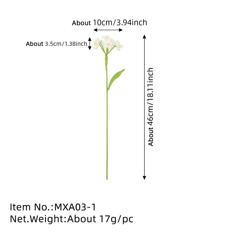 Product Introduction of Crochet Flower without Vase, 10pcs/set Artificial Flower, Gift for Teacher and Mother, Home Decor Supplies for Living Room Bedroom Dining Room 1