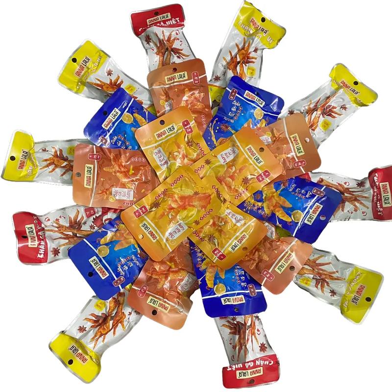 Combo  50 chân gà rút xương ANNA LALA chua cay đậm vị (cay và không cay,cay dịu )29g.và chân nguyên xương ủ vị annalala 45g vị cay và không cay..
