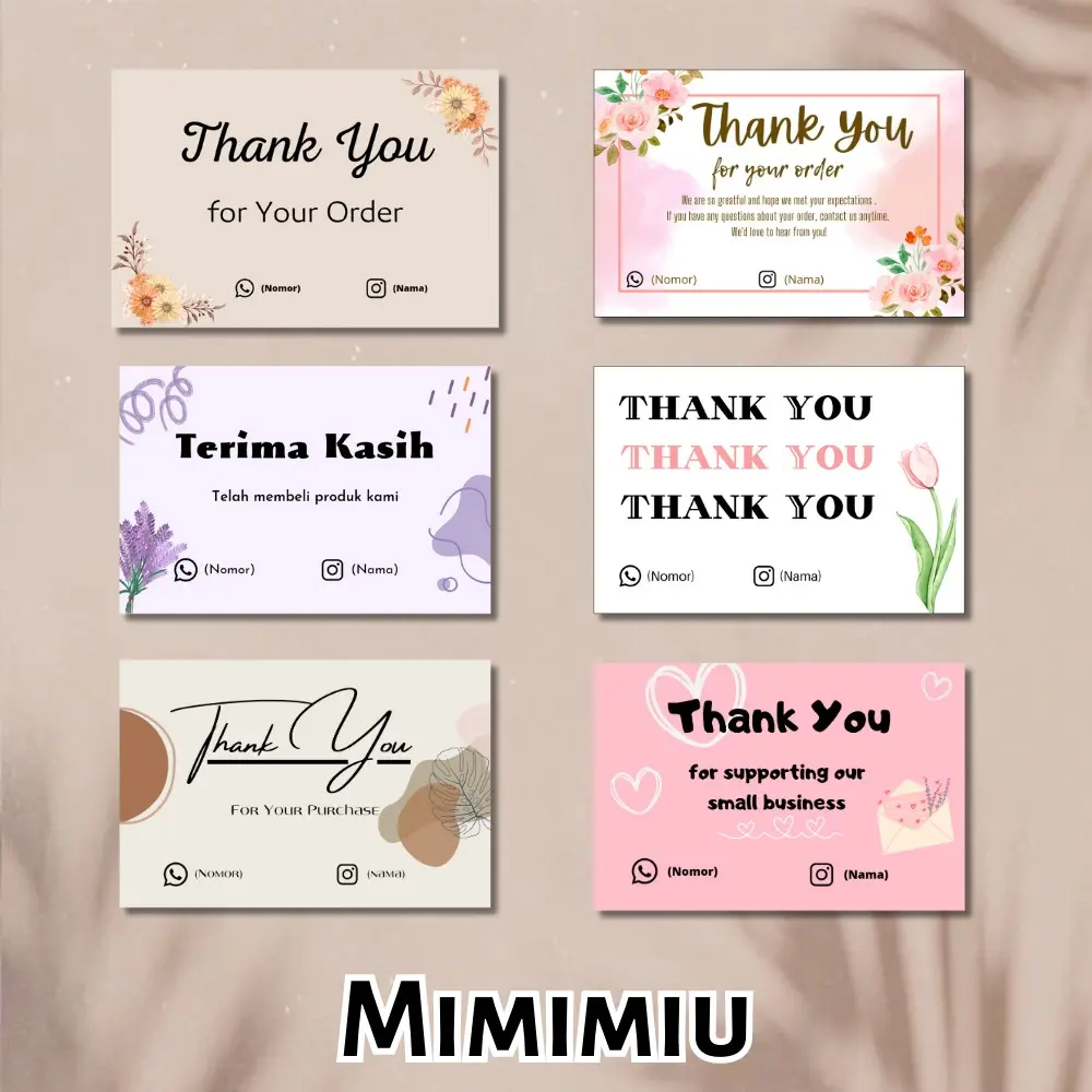 [Mimimiu] 32pcs thank you card custom olshop