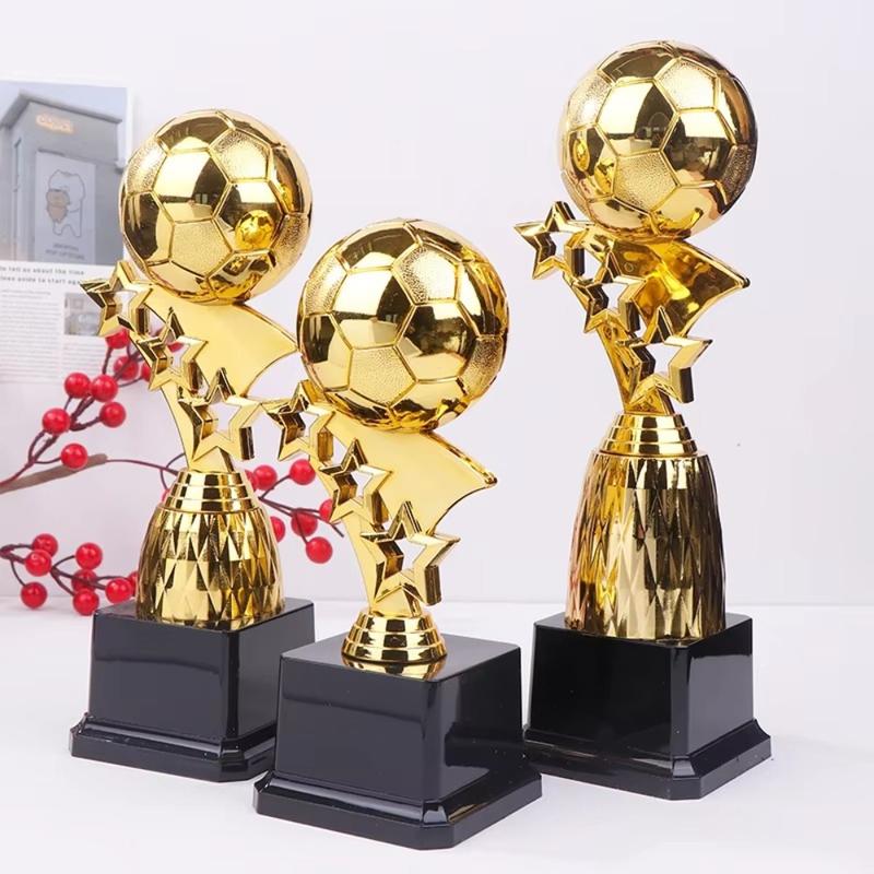 Product Introduction of High Quality Plastic Golden Ball Awards Trophy Model Soccer Competition Small Prize Cup Excellent Player Award Craft Souvenirs Soccer Trophies Children Award Prize 11