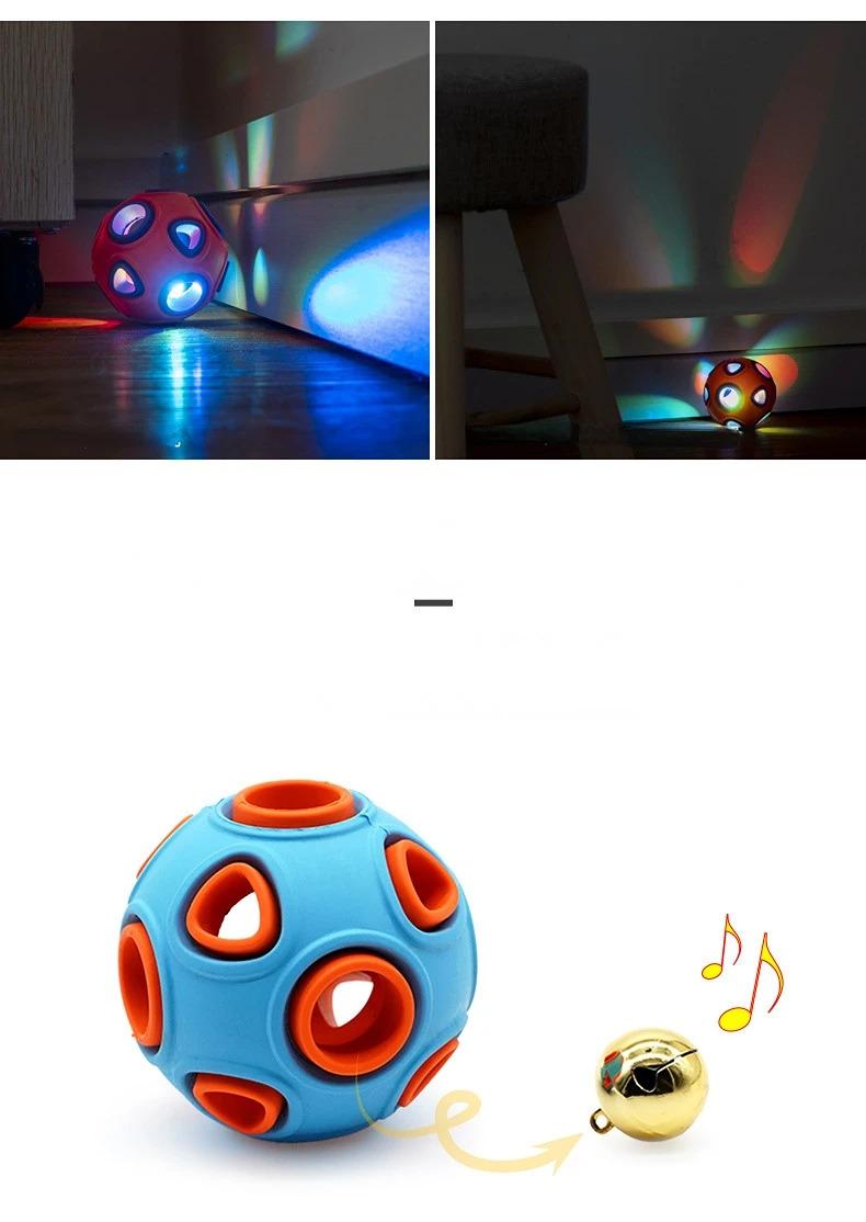 Product Introduction of Pet Toy Ball Ring Bite Resistant Sound Making Dog Toy Rubber Tooth Grinding Training Ball Pet Supplies Interactive Dog Toys 2