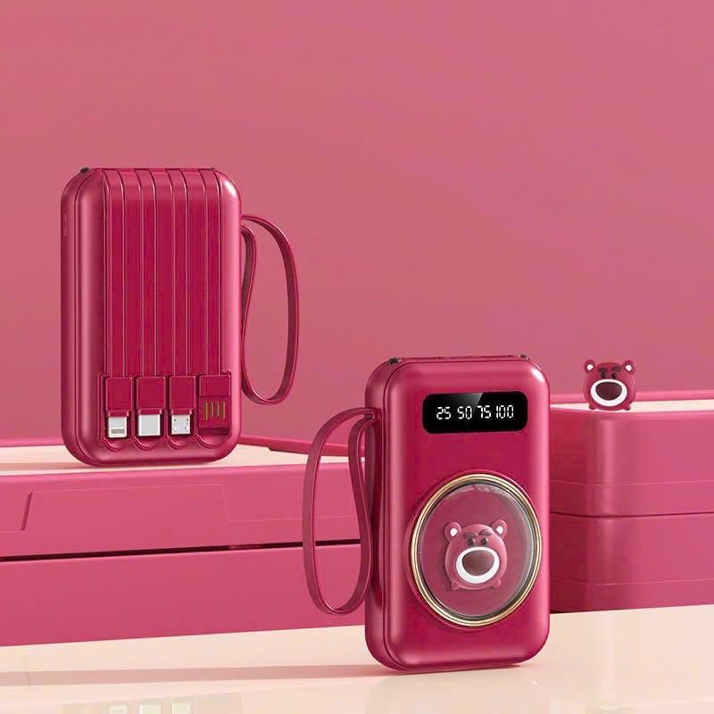 SẠC DỰ PHÒNG ĐỎ GẤU  Cầm trên tay mà ko nghĩ nó là sạc dự phòng, xinh như cái máy ảnh lun í   Em sạc dự phòng nhỏ gọn mà Pin 5000MAH- 10000MAH  sockk.  Cái ngại lớn nhất khi dùng SẠC DỰ PHÒNG của mn là gì: to nặng? Phải mang dây cáp riêng