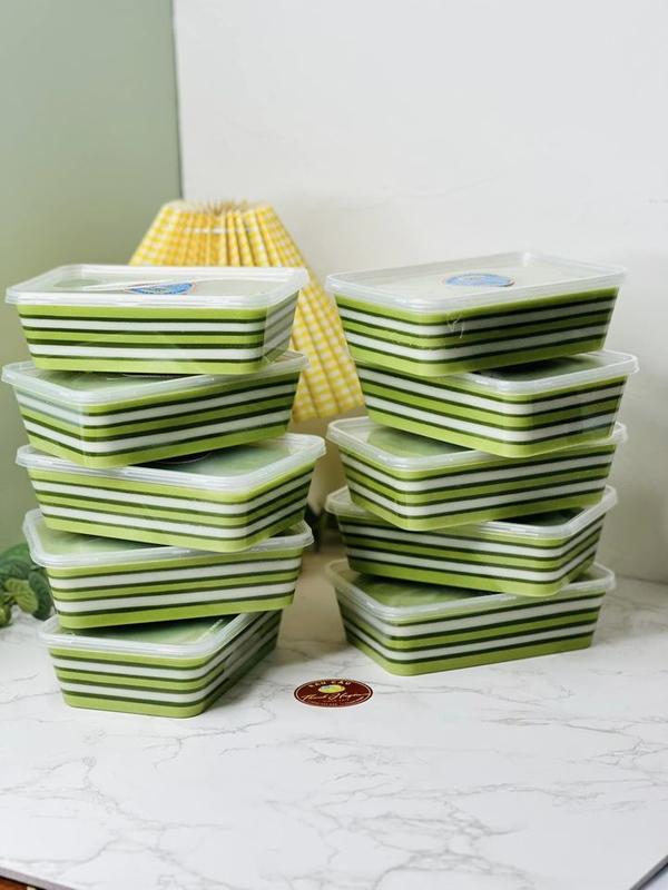 Hộp Nhựa Chữ Nhật Đựng Rau Cau 3D 4D Xôi Set 10 Hộp