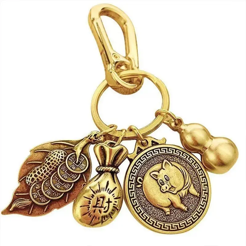 Gantungan Kunci Shio Bahan Logam Keychain 12 Shio Gantungan Kunci Naga Gantungan Kunci Motor 4