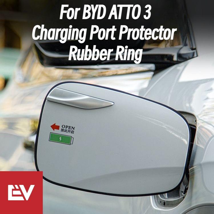For BYD ATTO 3/Seal/Seagull/Dolphin Rubber ring for car charging port, prevents water and debris from entering 2