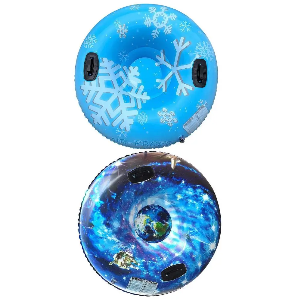 Inflatable Snow Tube with Handles Snow Toy Portable Cold Resistant Gift Snow Sled Christmas Snow Sledge for Games New Year