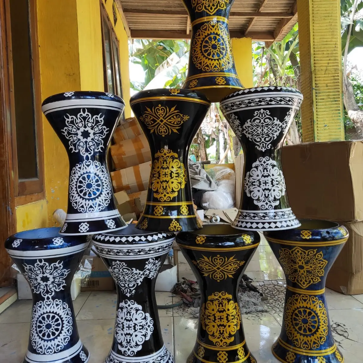 Darbuka murah motif 8 inc full set kualitas bagus