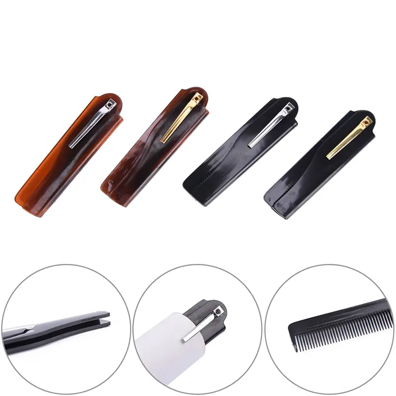 Lược Chải Tóc Có Thể Gập Lại, Kẹp Bỏ Túi, Dụng Cụ Tạo Kiểu Tóc, Lược Râu, 1 Cái 2