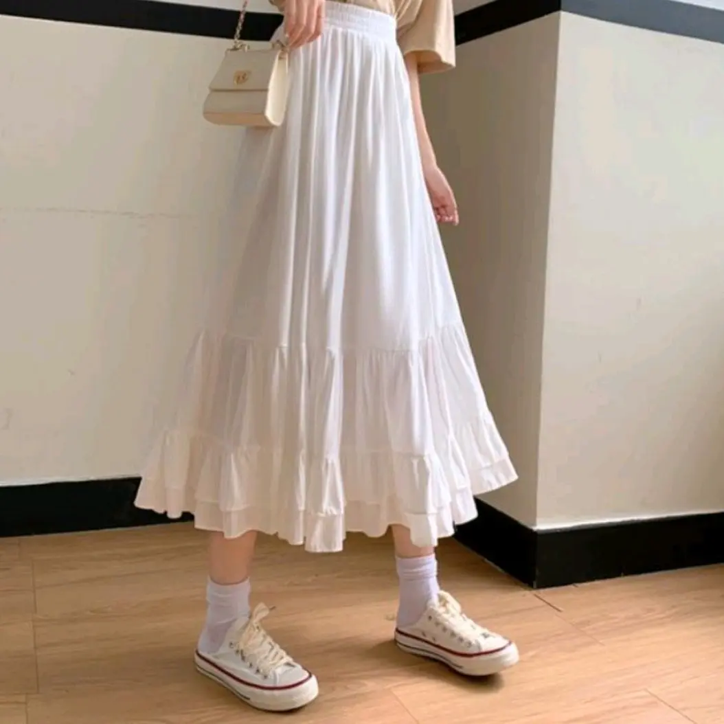 rok umpak bahan ceruty bebydoll dalam lapos furing higet