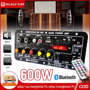 ampli full bass subwoofer amplifier mini bluetooth 8-12 Inci Amplifiers untuk Speaker AC 220V 12V 24V Penguat Bluetooth Digital Penguat Suara Stereo Papan Subwoofer Dual Mendukung USB TF Remote Control HIFI Penguat Daya Amplifier HiFi BASS mikrofon