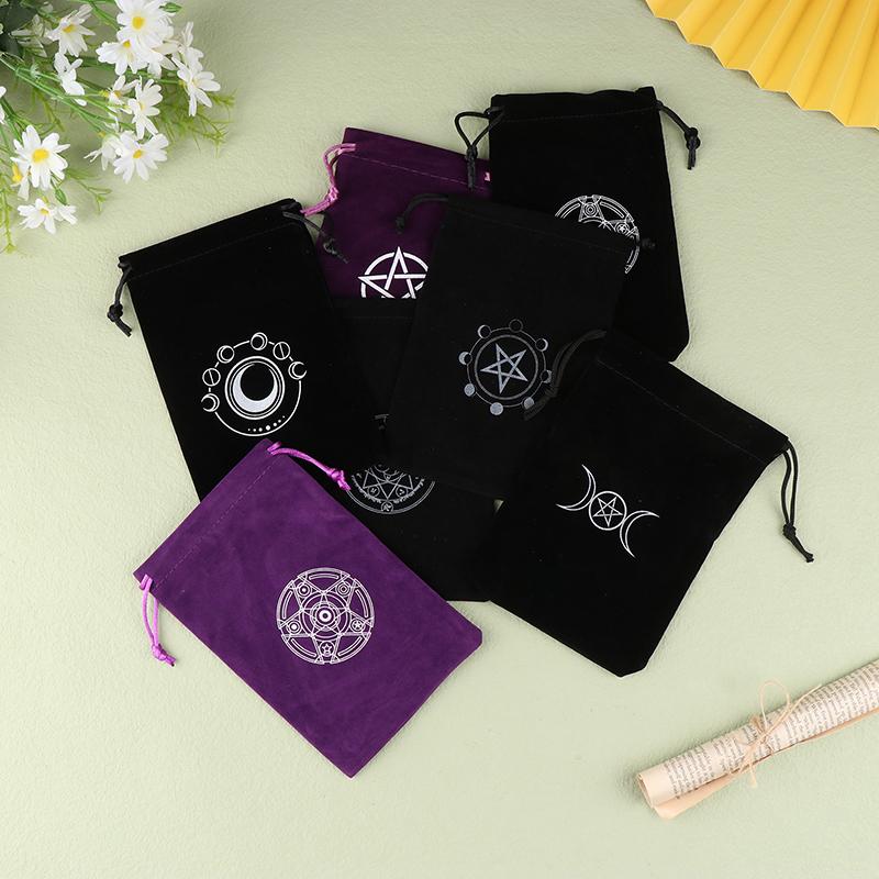 Product Introduction of [MMG]1Pc Velvet Tarots Oracle Cards Storage Bag Runes Constellation Witch Divination Accessories Jewelry  Bag Drawstring Pouch 17