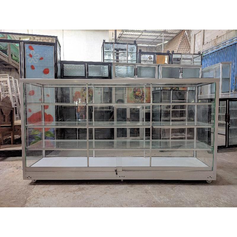 ETALASE 1,5 Meter Kaca Almini Aluminium Alumunium Rak Serbaguna Tempat Penyimpanan Barang Multifungsi Geser Sliding Buka Tutup Bufet Buffet Lemari Minimalis Kaki Roda Kokoh Kabinet Cabinet Lemari Pakaian Baju Lamongan Tuban Bojonegoro Gresik Kunci 0
