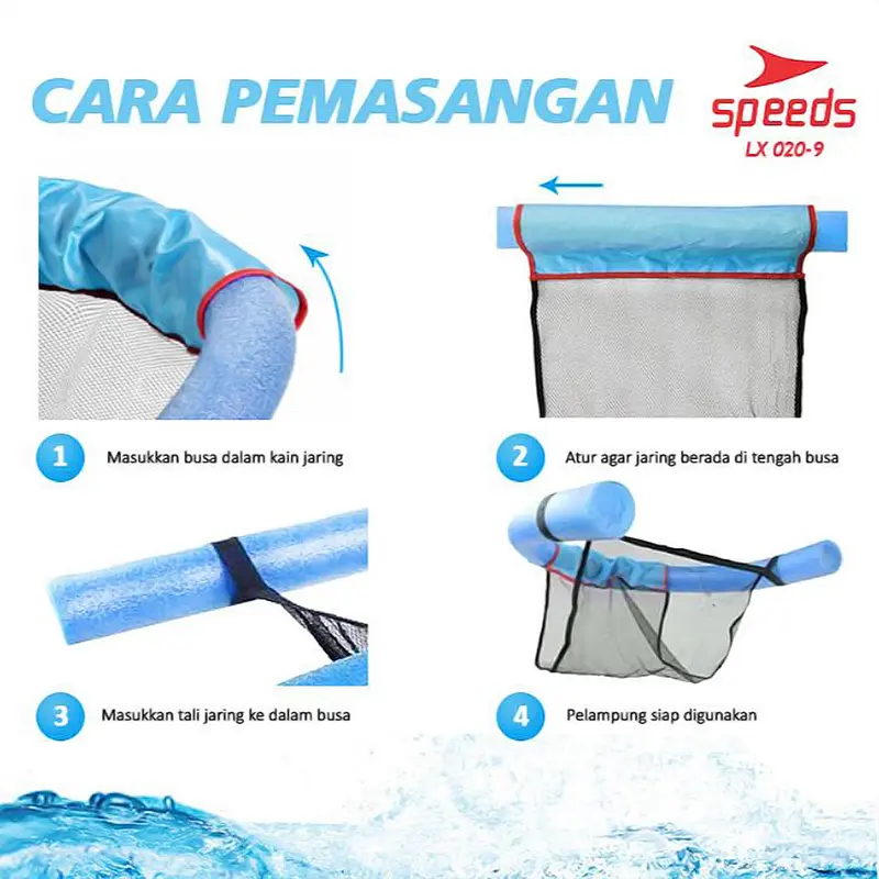 Pelampung Stick SPEEDS Jaring Dewasa dan Anak Pelampung Pinggang Life Vest Kursi Renang 020-9 3