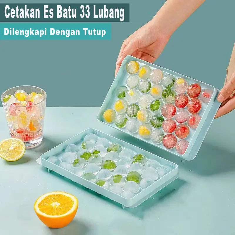 Cetakan Es Batu Bulat 33 Lubang - Cetakan Es Batu Bulat Puding Ice Ball Tray 33 Lubang 0